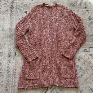 BB Dakota Steve Madden Women's Marled Pink Cardigan Sweater